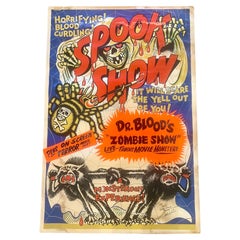 X Large Spook Show Zombie Show Original Poster Litho Signed