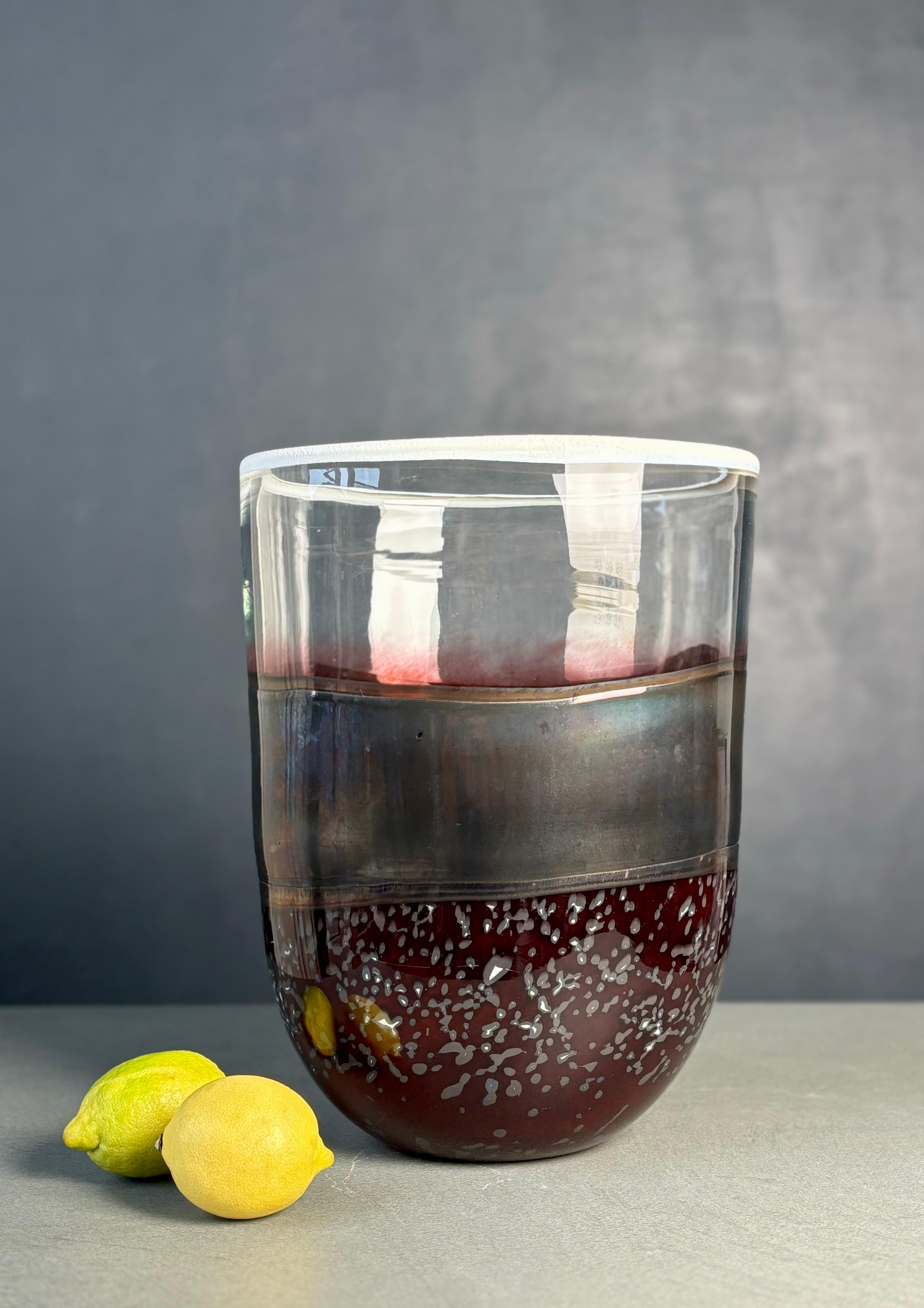 Lituano Vaso di vetro artistico modernista X-Large 1970s, unico nel suo genere in vendita