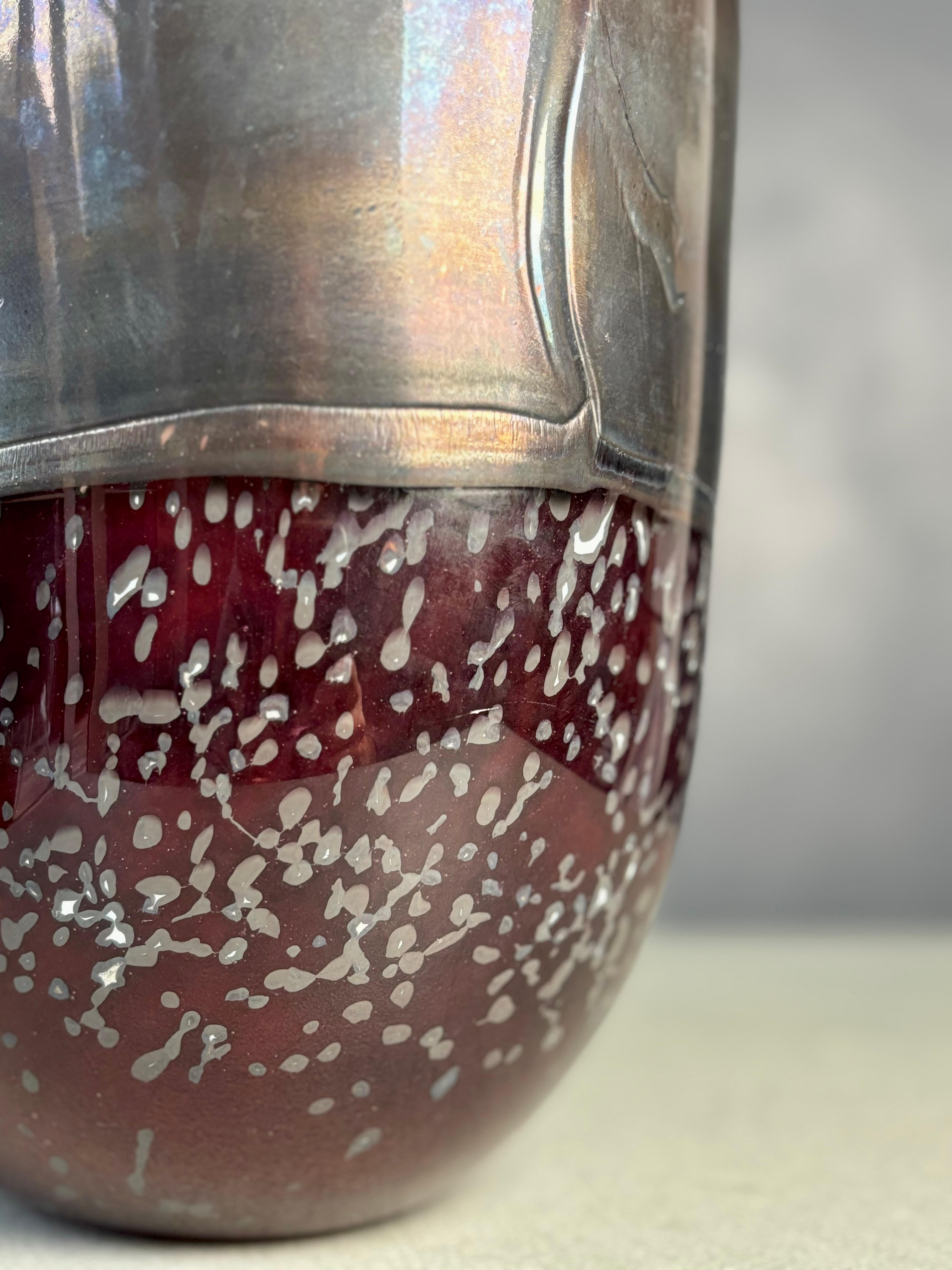 XX secolo Vaso di vetro artistico modernista X-Large 1970s, unico nel suo genere in vendita