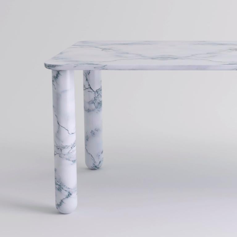 Moderne Grande table à manger Sunday en marbre blanc, Jean-Baptiste Souletie en vente