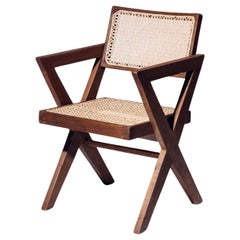 X-leg Office Chair by Pierre Jeanneret for Chandigarh, India, Circa 1963-64