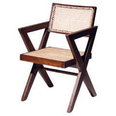 X-leg Office Chair by Pierre Jeanneret for Chandigarh, India, Circa 1963-64