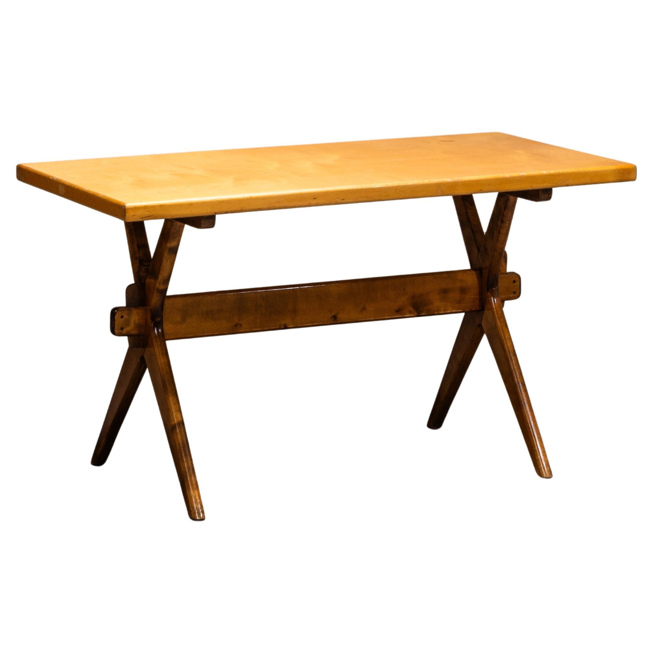 X-Leg Table by Ilmari Tapiovaara for Keravan Puuteollisuus Oy, Finland, 1950s