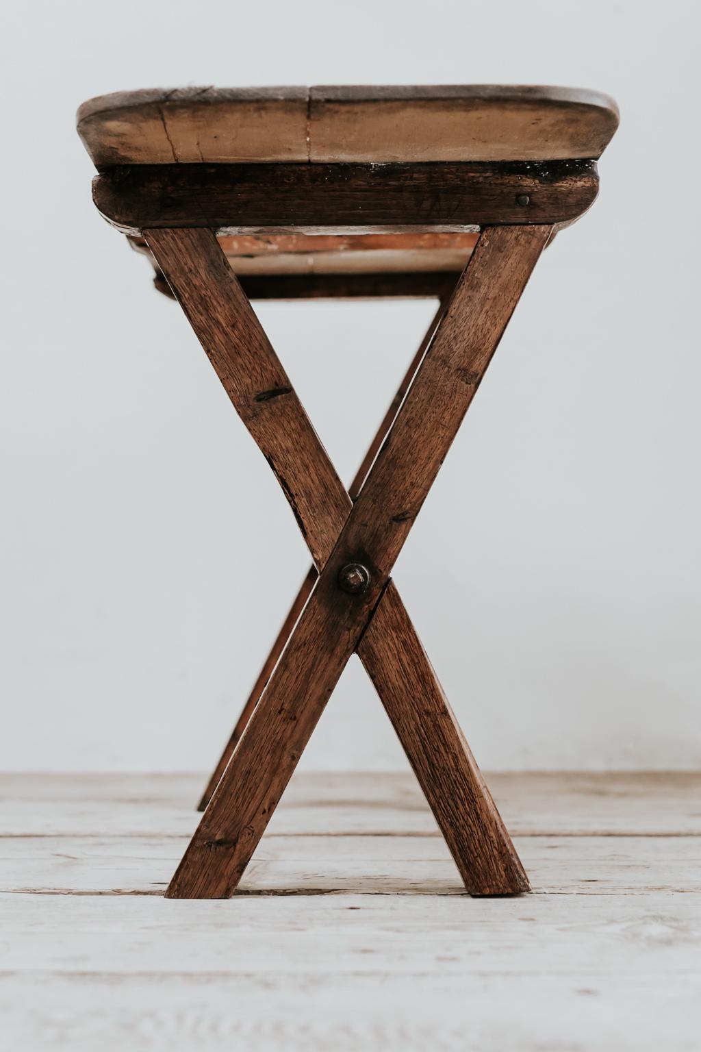 Charming small X-legged table, early 19th century but with a great modern look, this table works in a Classic as well as a modern interior.