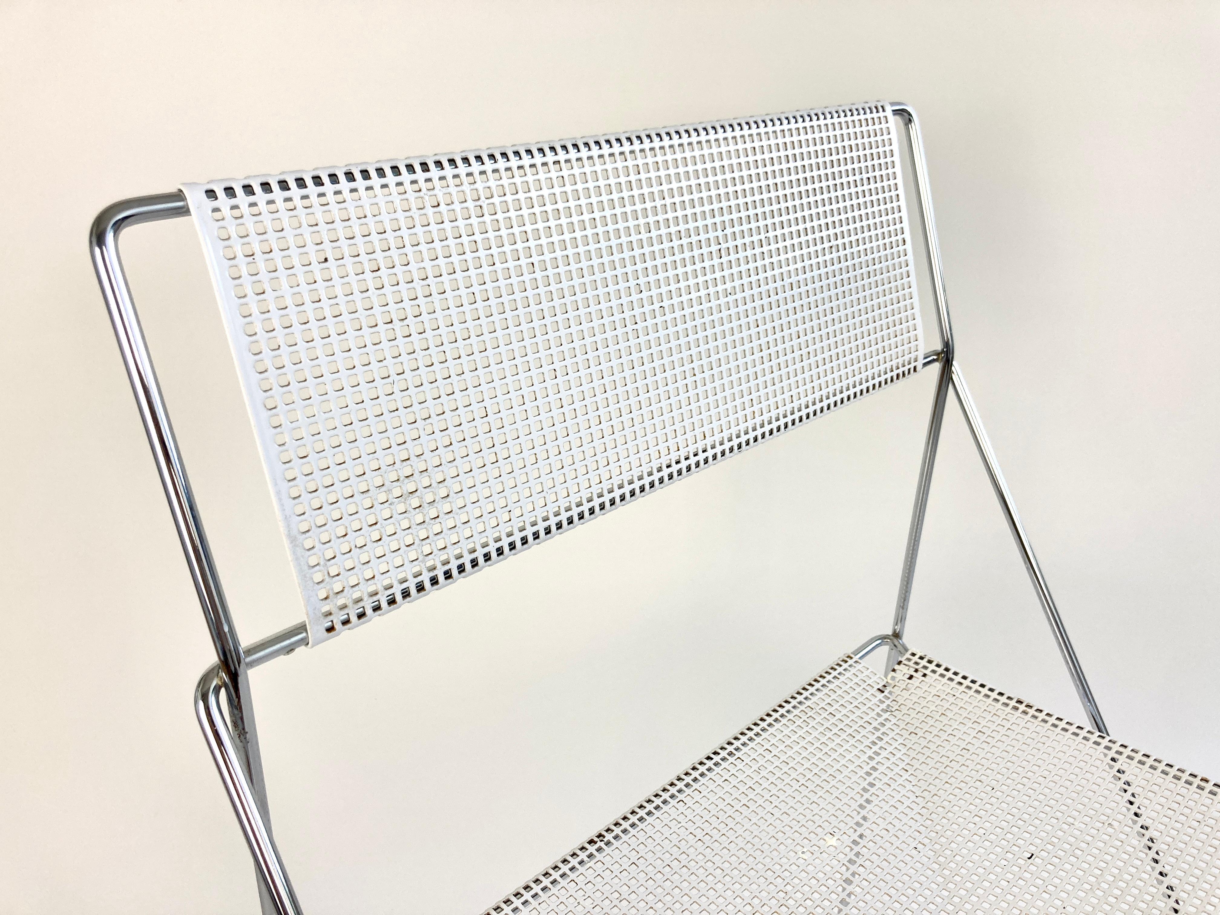 Metal X-Line Chair by Niels Jørgen Haugesen for Hybodan, Denmark, 1970s