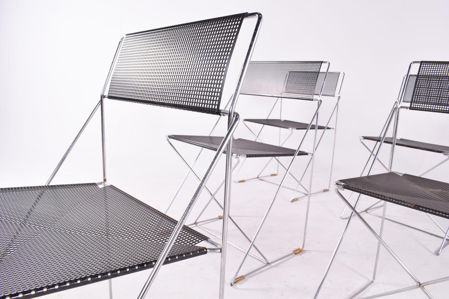 Mid-Century Modern X-Line Dining Chairs by Niels Jorgen Haugesen for Magis
