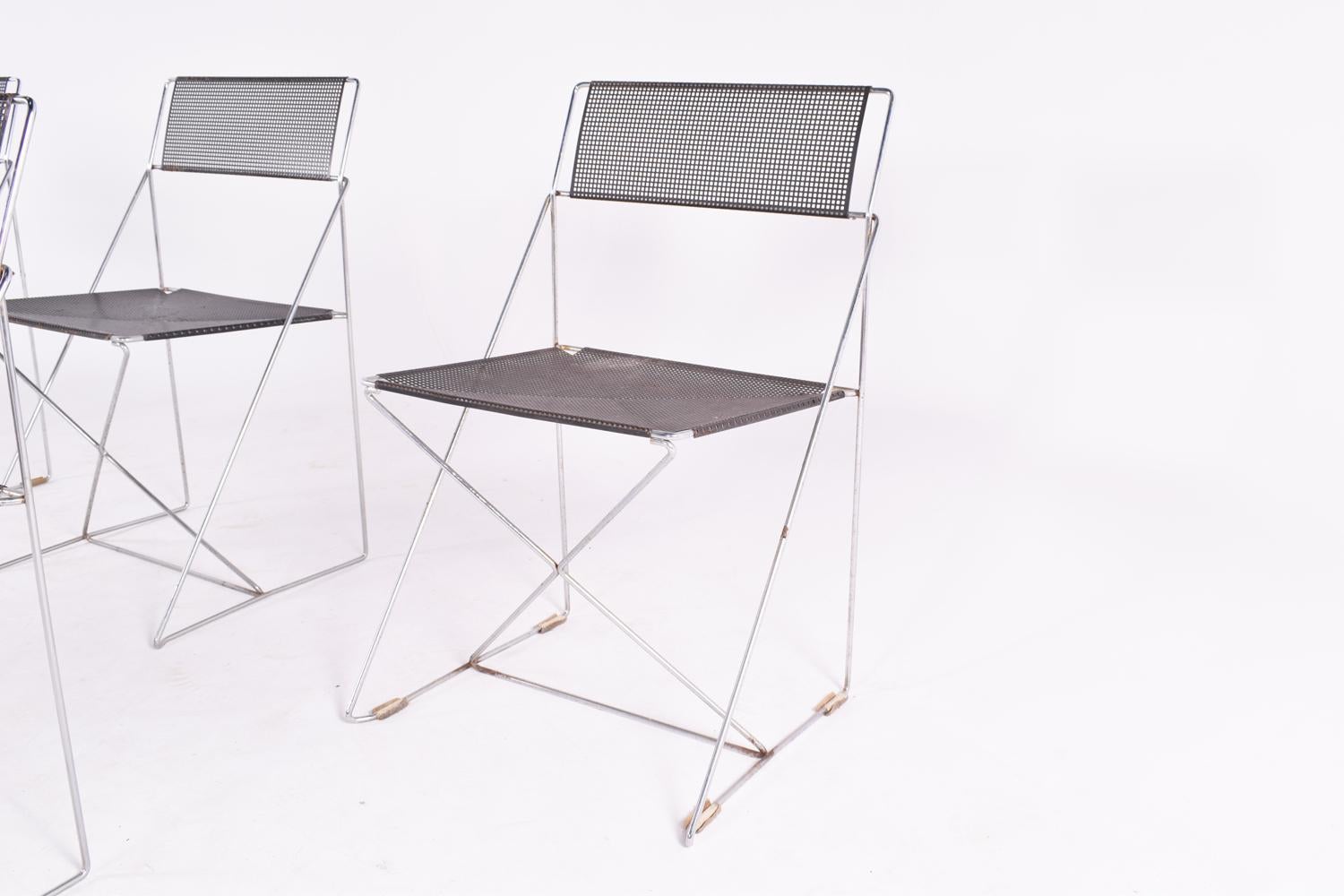 Danish X-Line Dining Chairs by Niels Jorgen Haugesen for Magis