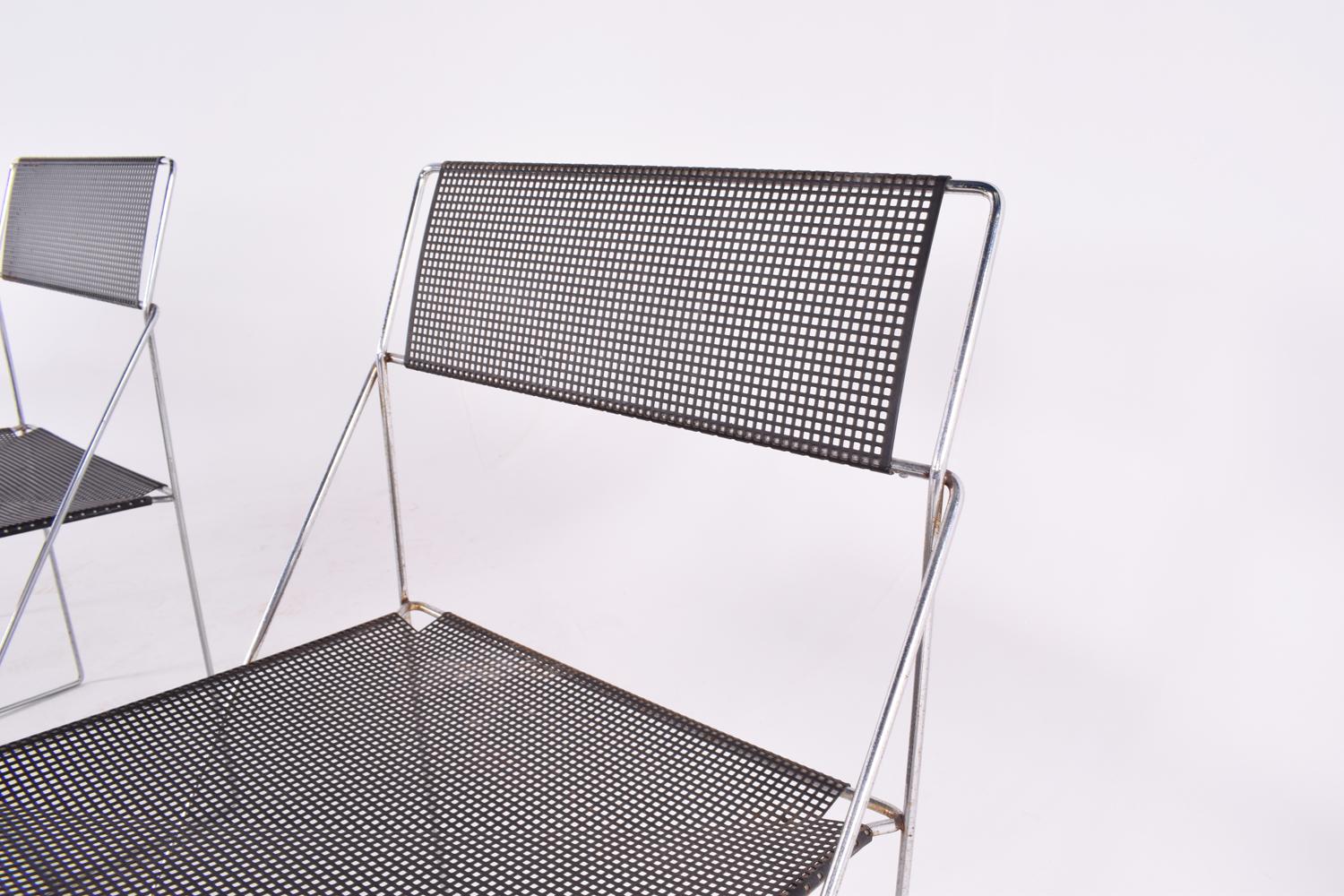 Steel X-Line Dining Chairs by Niels Jorgen Haugesen for Magis