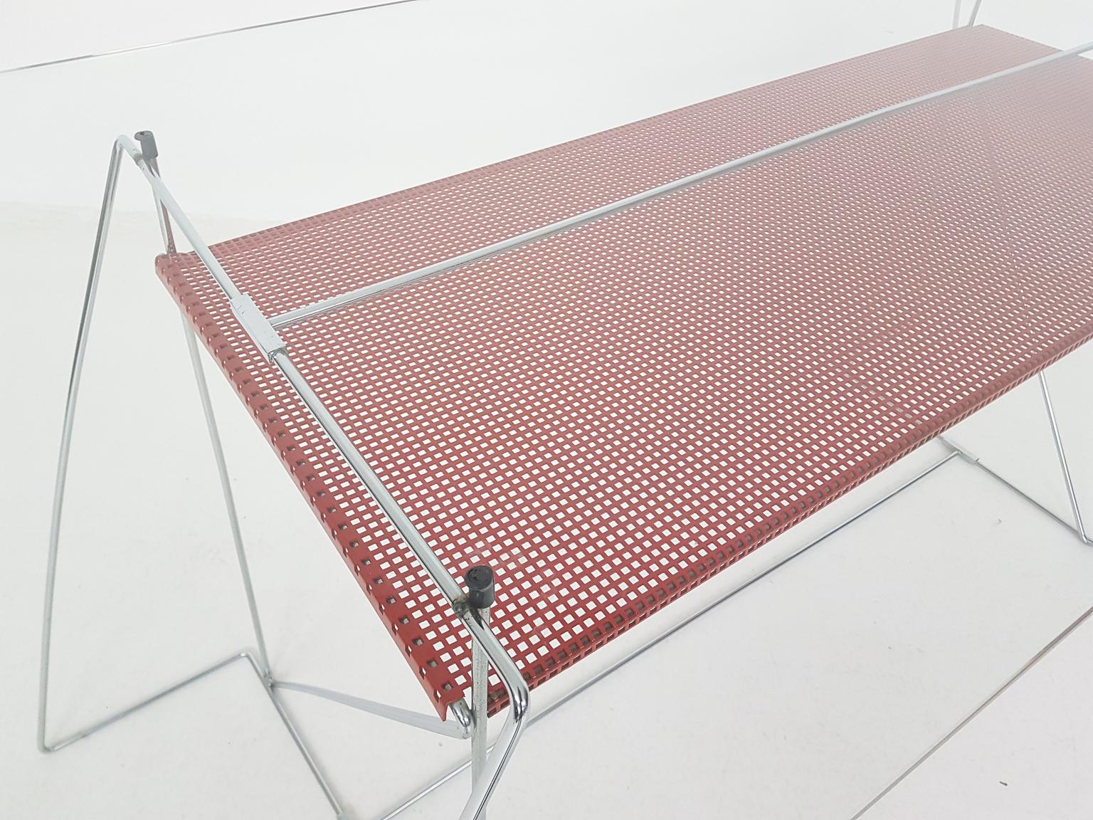 20th Century X-Line Metal Desk or Dining Table by Niels Jørgen Haugesen, Danish Modern 1977