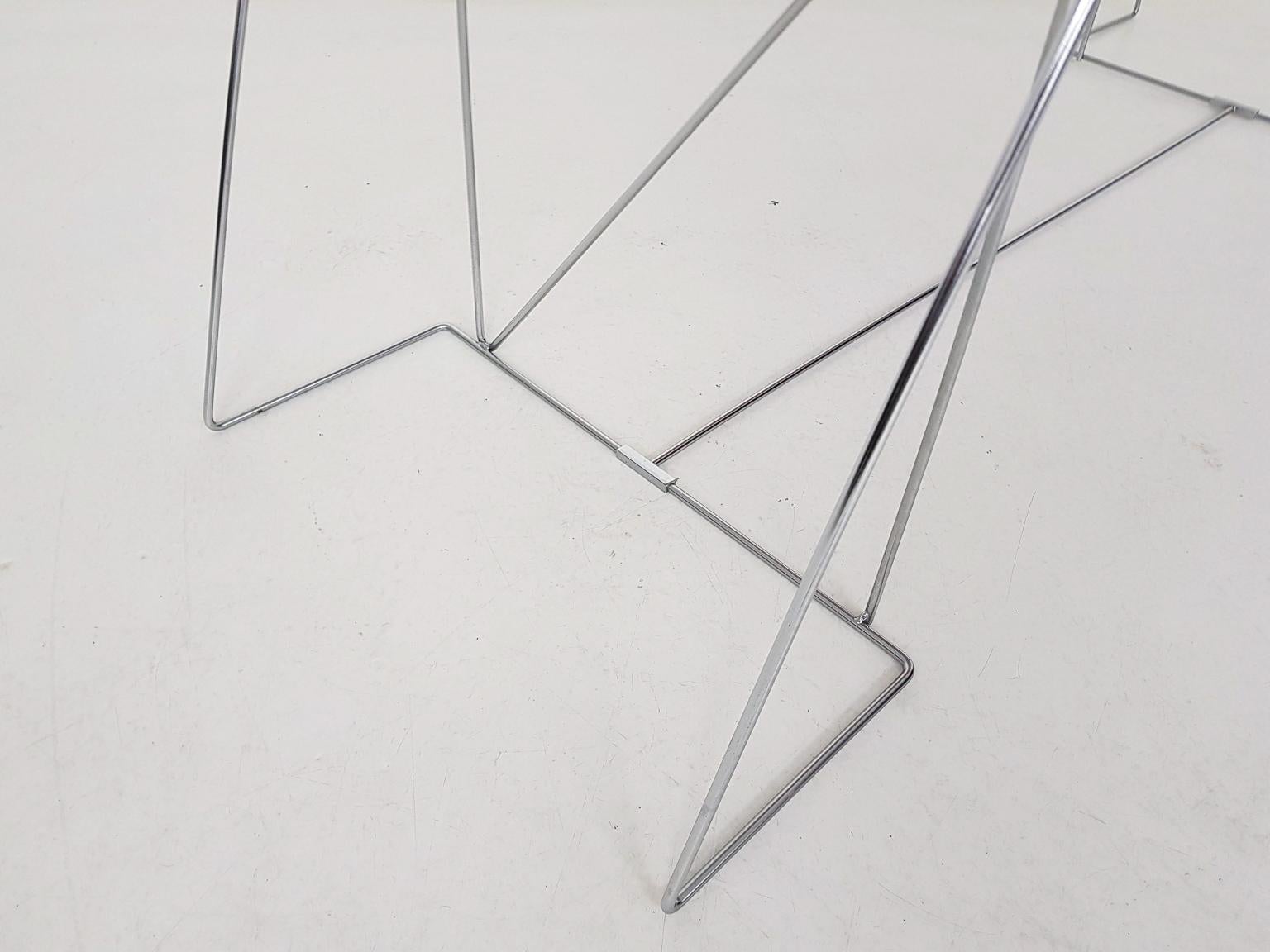 X-Line Metal Desk or Dining Table by Niels Jørgen Haugesen, Danish Modern 1977 1