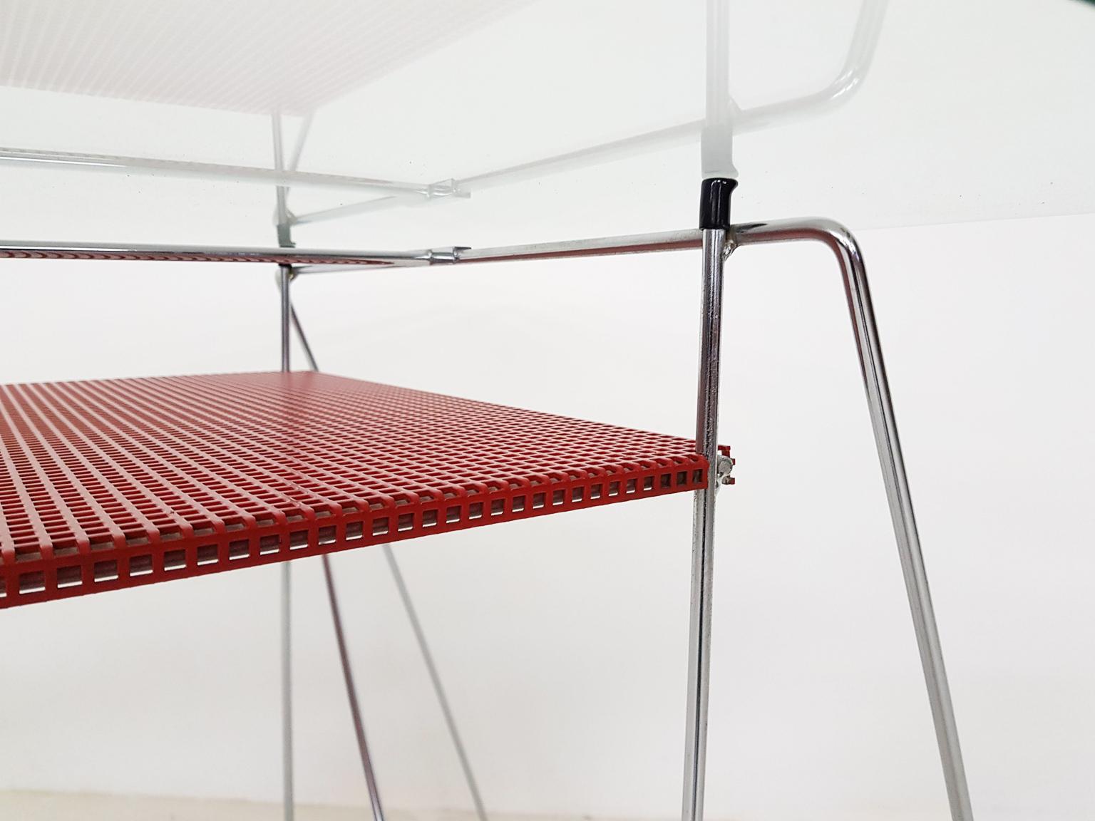 X-Line Metal Desk or Dining Table by Niels Jørgen Haugesen, Danish Modern 1977 3