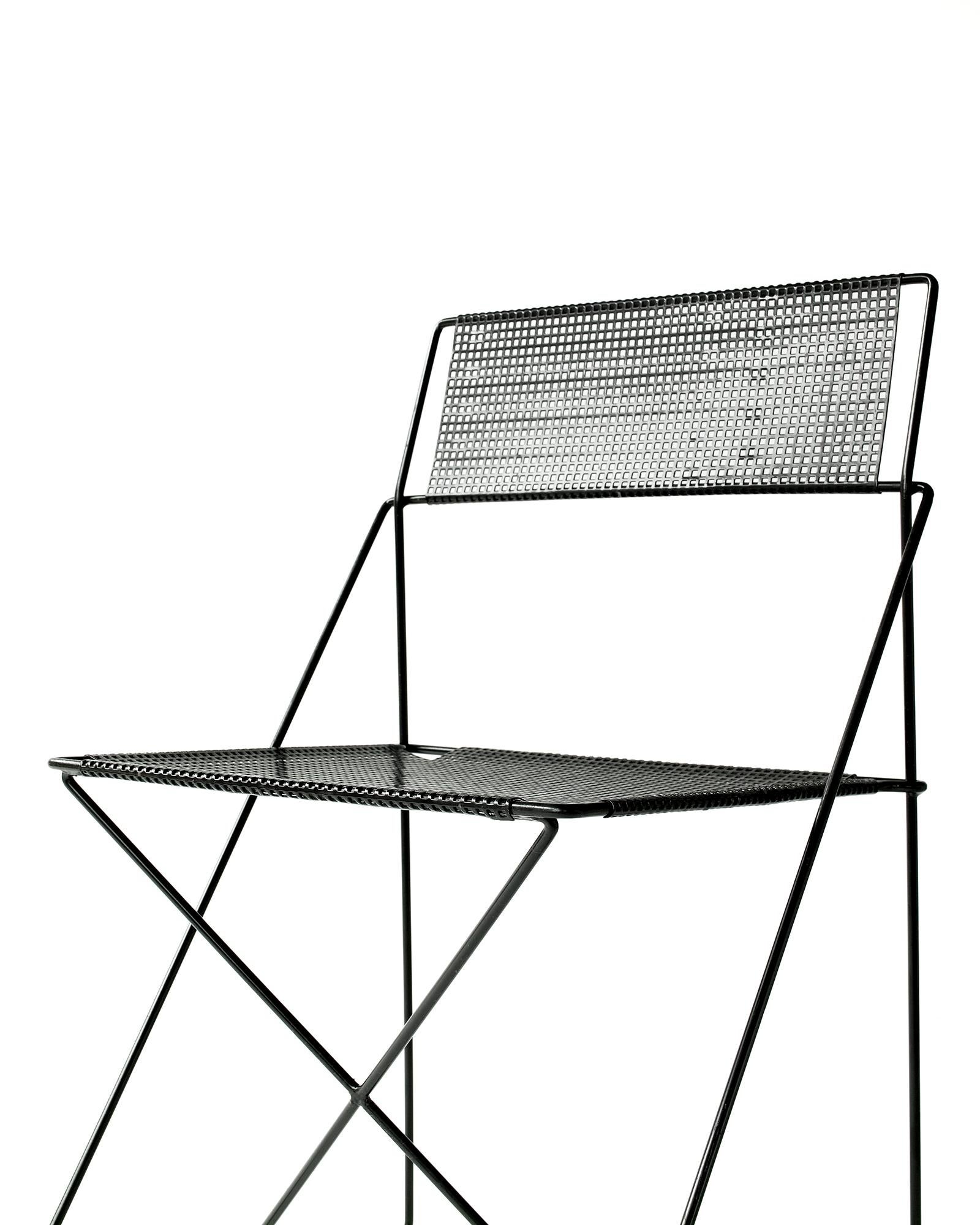 Post-Modern X Line Stacking Chair by Niels Jorgen Haugesen