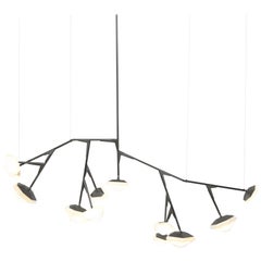 X-Long 13 Myriad Chandelier in Albaster White Glass by Gabriel Scott