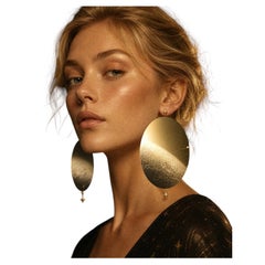 X Luna 18k Gold Artisan Earrings