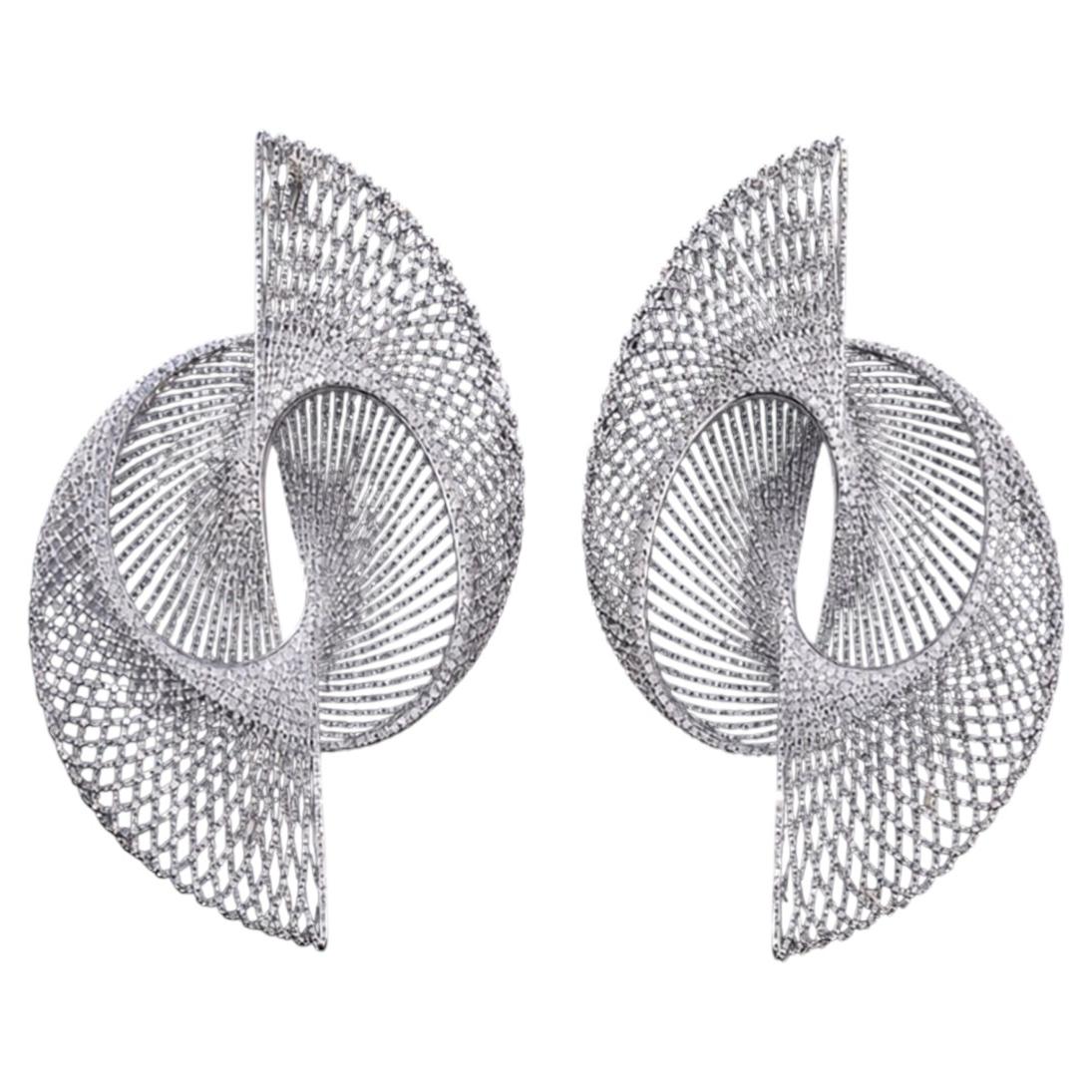AtelierX 18-Karat-Gold-Diamant-Ohrringe „Möbius Lucia“ im Kronleuchter-Stil, neu