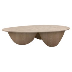 Noviembre X Coffee Table, Oak Wood Inspired by Brancusi, Design by Joel Escalona