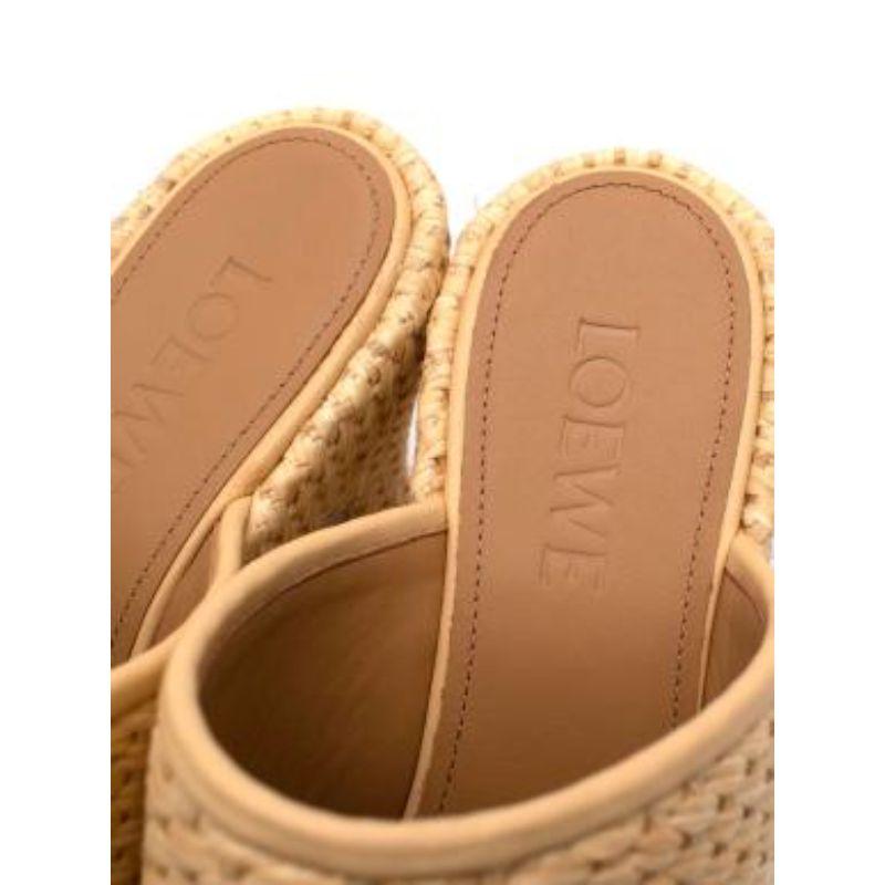 Paula''s Ibiza 125 Sand Raffia Plattform-Krüge im Zustand „Hervorragend“ im Angebot in London, GB