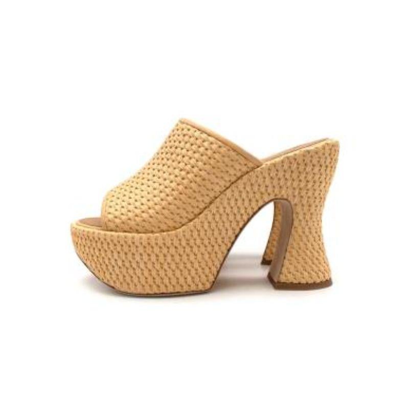 Paula''s Ibiza 125 Sand Raffia Plattform-Krüge im Angebot 4