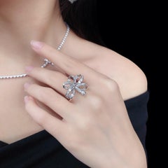 X Punk Knot Diamond Ring