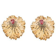X Radiant Tide Ruby Diamond Earrings