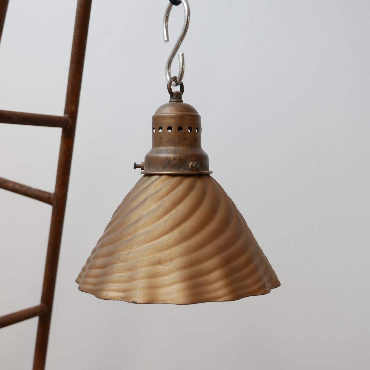 Canadian X Ray Gold Mercury Shade Pendant Light For Sale