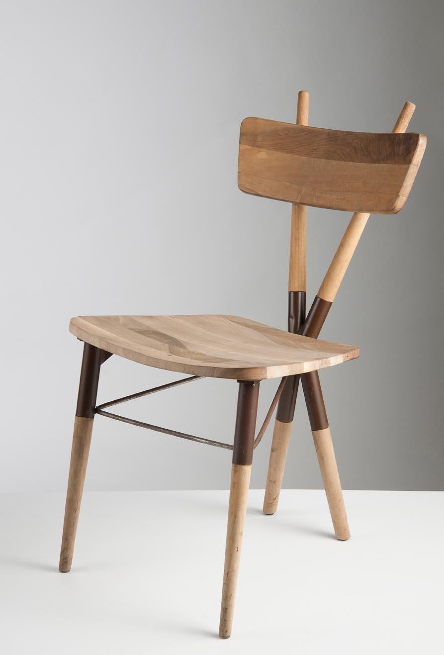 X Set of Wooden Chairs by Sema Topaloglu 3