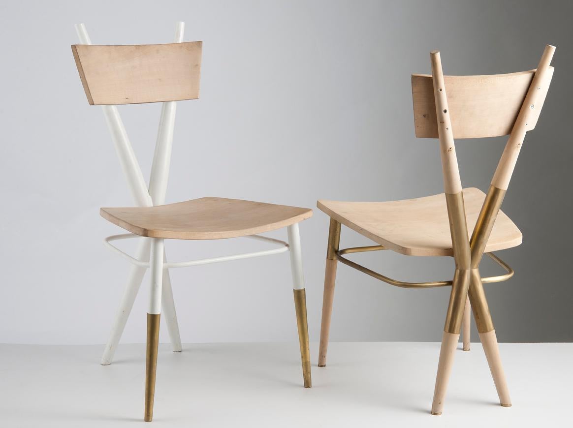 X Set of Wooden Chairs by Sema Topaloglu 4