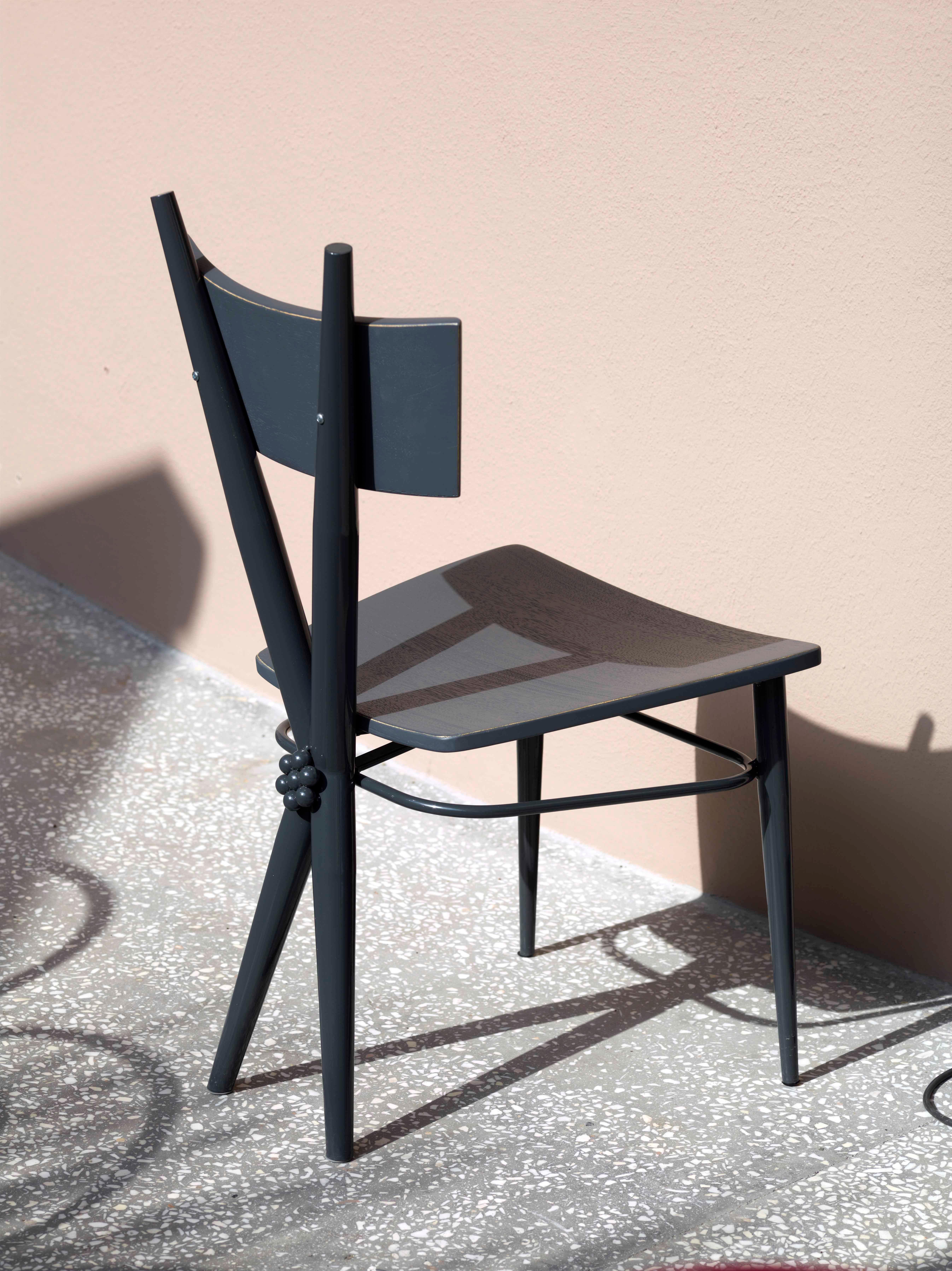 X Set of Wooden Chairs by Sema Topaloglu 5