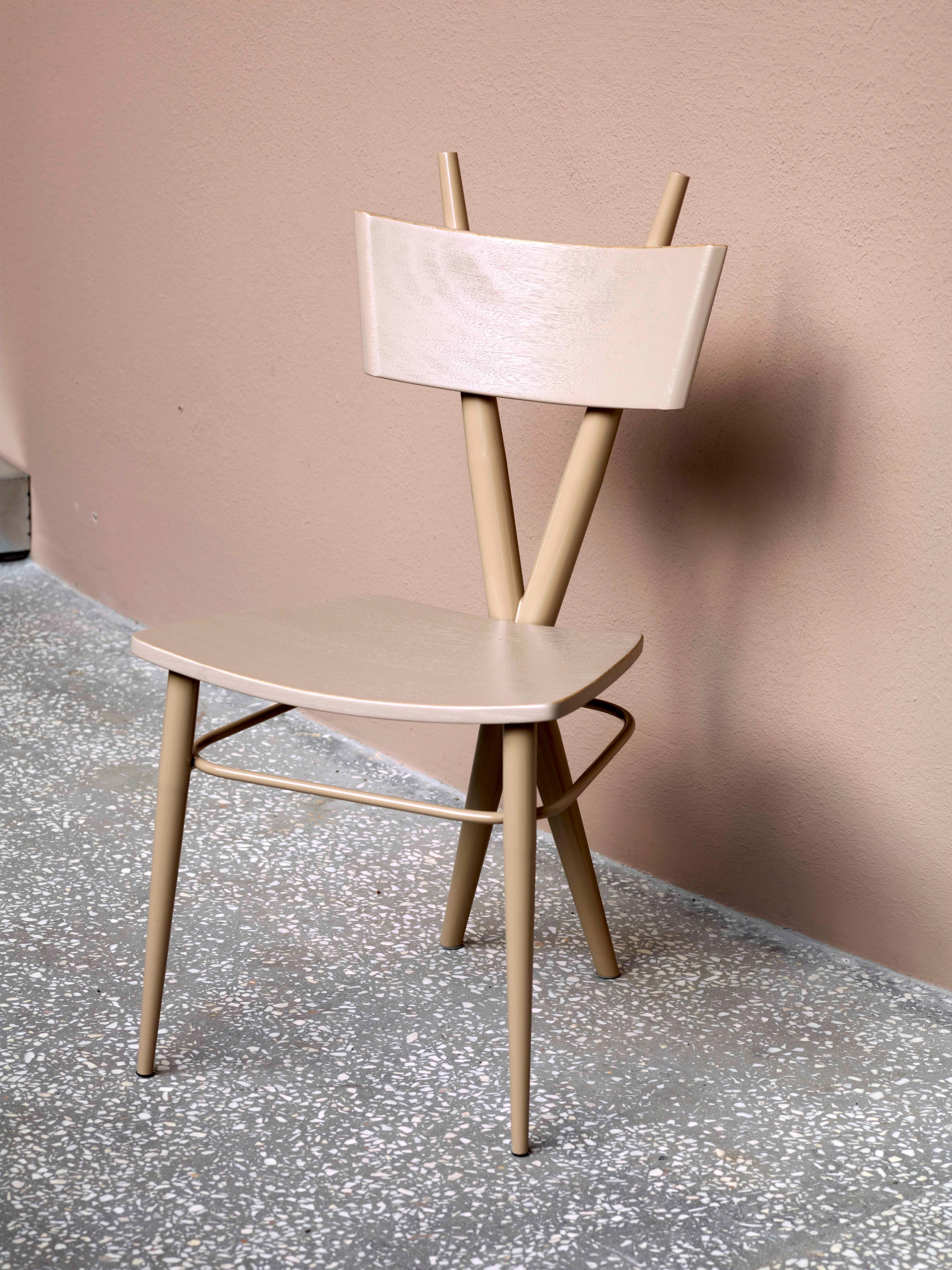 X Set of Wooden Chairs by Sema Topaloglu 7