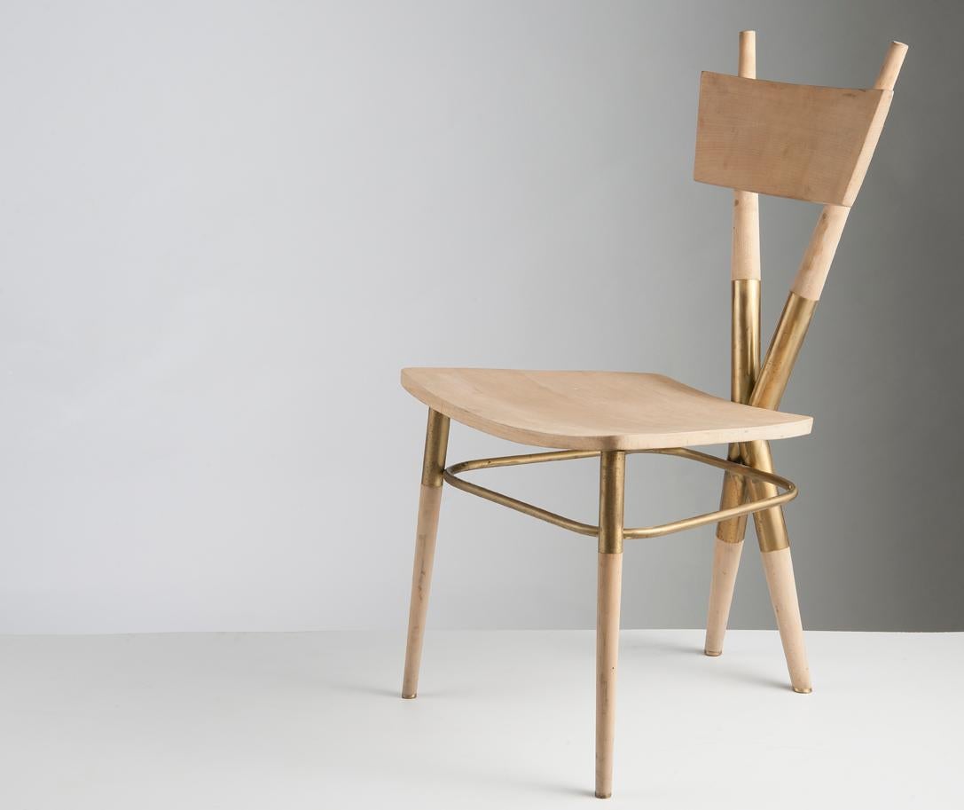 X Set of Wooden Chairs by Sema Topaloglu In New Condition In Geneve, CH