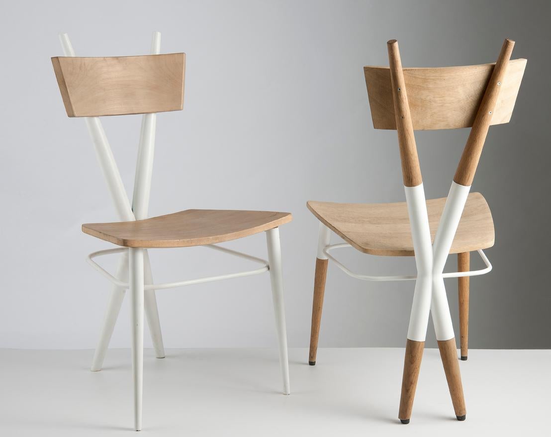 Contemporary X Set of Wooden Chairs by Sema Topaloglu
