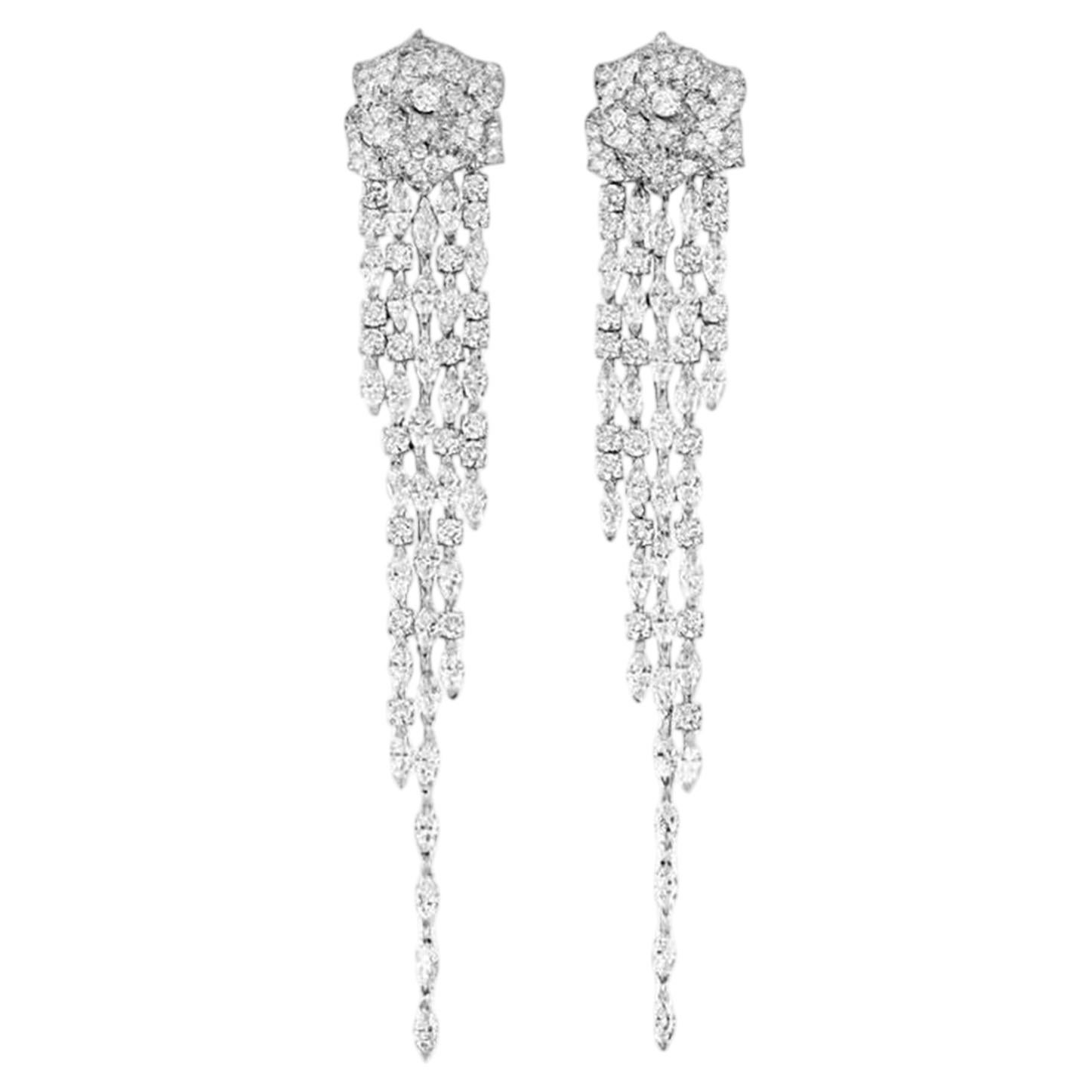 X Shooting Star diamond earrings For Sale