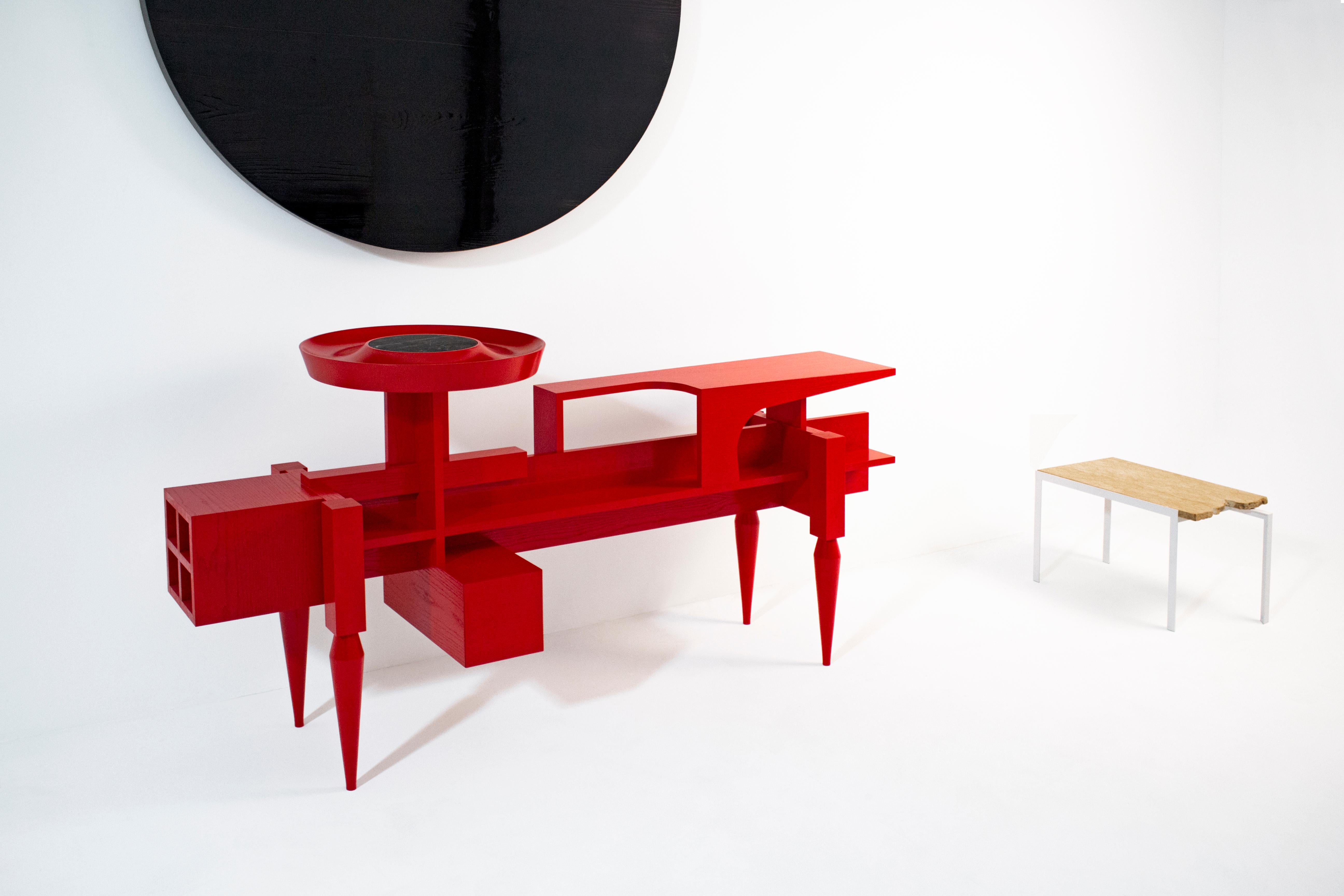 Zeitgenössisches rotes Sideboard  oder Konsole „ „X““ von Studio1+11 , 21. Jahrhundert, Deutschland (21. Jahrhundert und zeitgenössisch) im Angebot