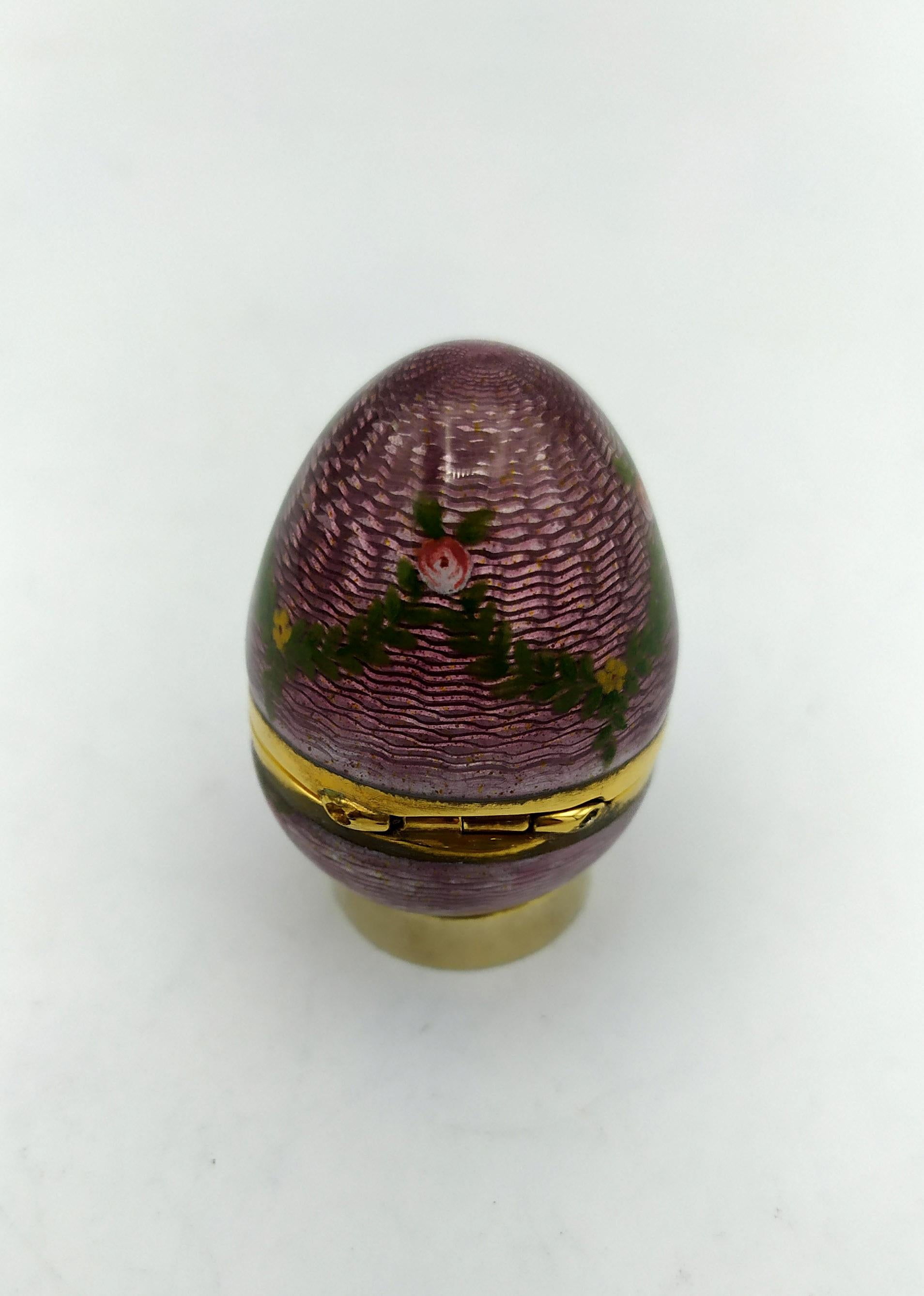 X-Pequeñas coronas estilo huevo Fabergé Esmalte pintado a mano Plata de ley Salimbeni Chapado en venta