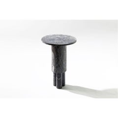 X-Small Game of Stone Side Table, Black Silver by Josefina Munoz