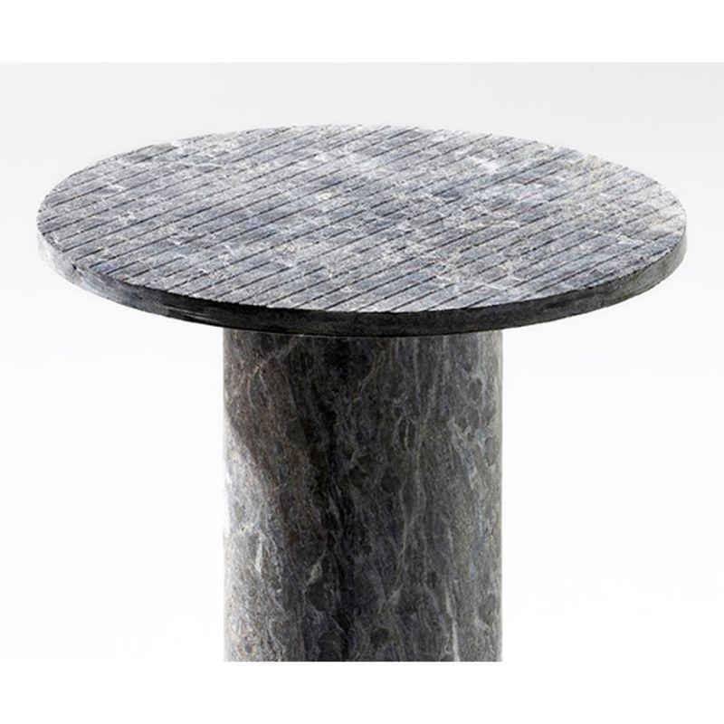 Hand-Crafted X-Small Game of Stone Side Table, Black Silver by Josefina Munoz For Sale