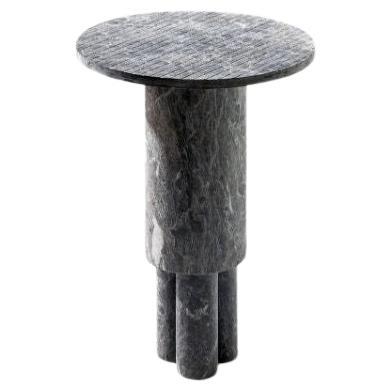 X-Small Game of Stone Side Table, Black Silver by Josefina Munoz
