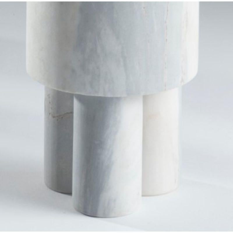 Post-Modern X-Small Game of Stone Side Table, Blue by Josefina Munoz For Sale