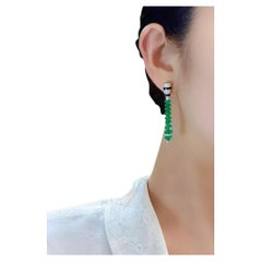 X Solemn Oath Art Deco 18k Emerald&Diamond