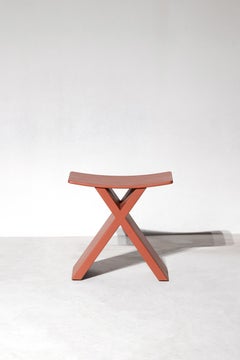 X, Soli Red Monkey Pod Wood Stool