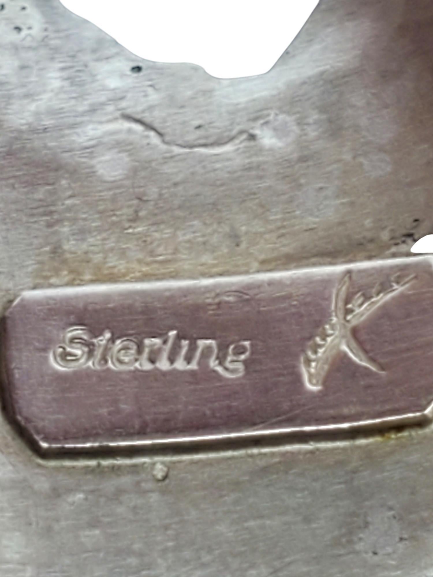 X Sterling Silver Molten Wide Cuff Bracelet # 20573 For Sale 4