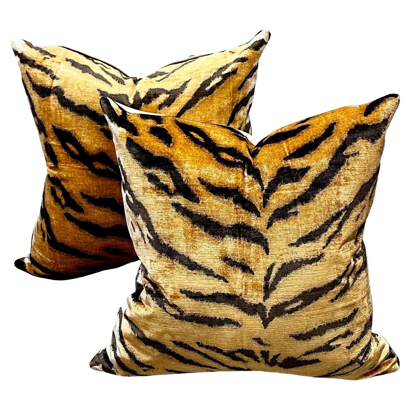 x Tiger Velvet Pillows  