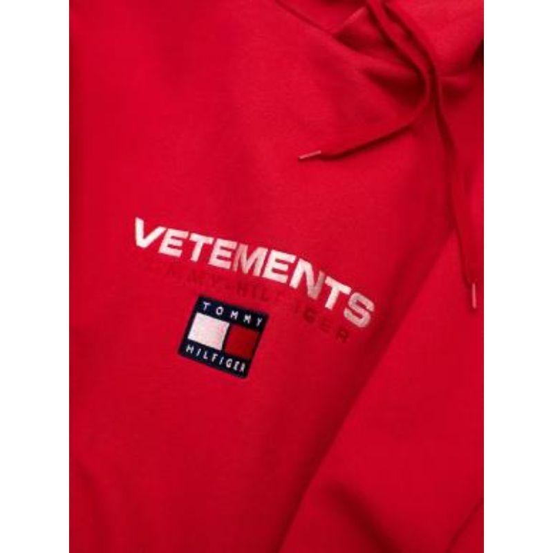 vetements red hoodie