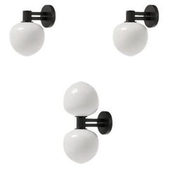 x2 Lámpara de pared negra "Memoir 120 II" + x1 "Memoir Wall 120" de GamFratesi para Lyfa