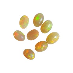 X1 Natural Fire Crystal Opal Oval Cabochon 0,4-0,6 Karat Edelsteinschmuck Versorgung