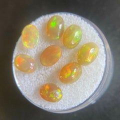 X1 Natural Fire Crystal Opal Oval Cabochon 0.4-0.6 Carat Gem Jewellery Supply