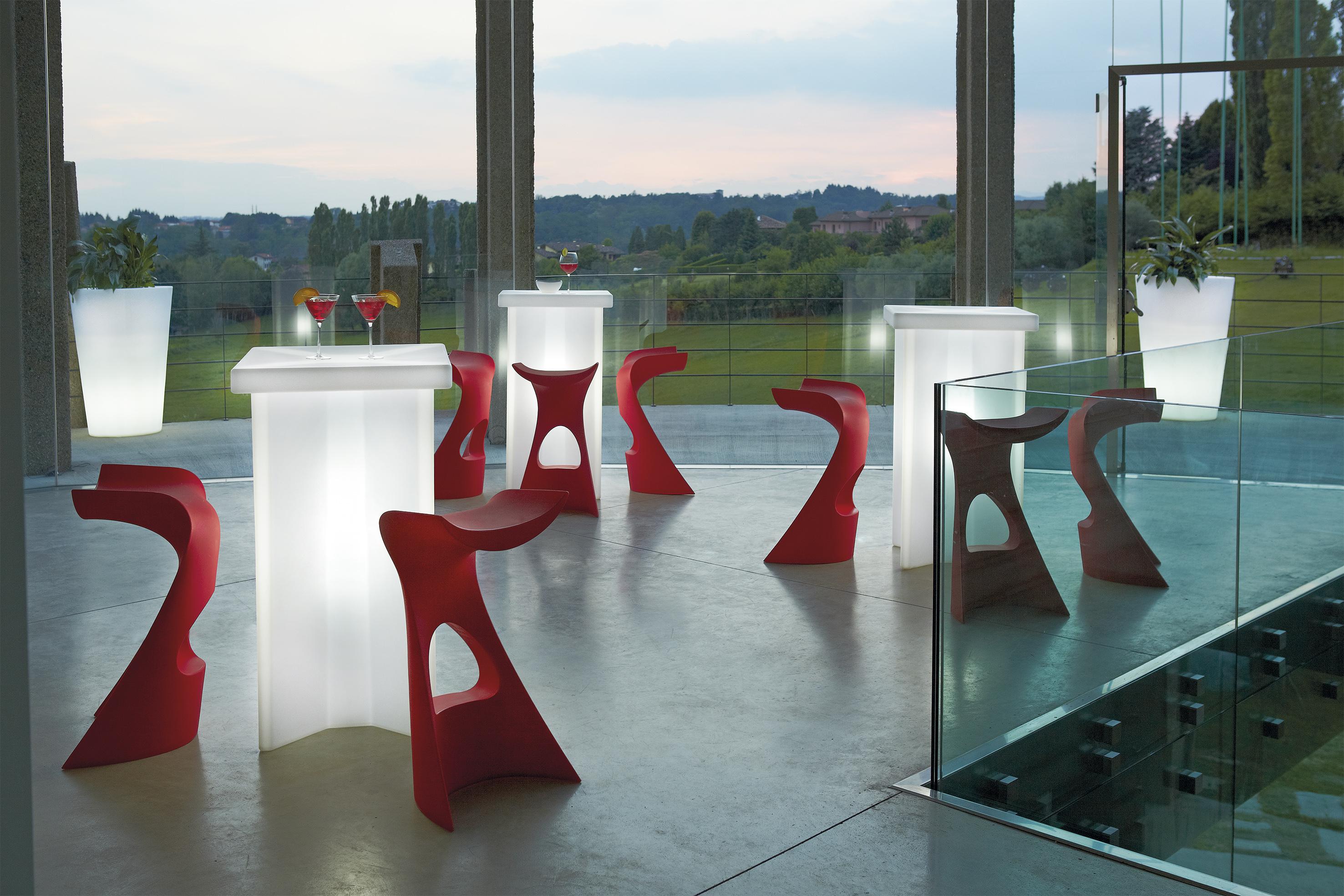 Italian X2 Jet Black Table by SLIDE Studio For Sale