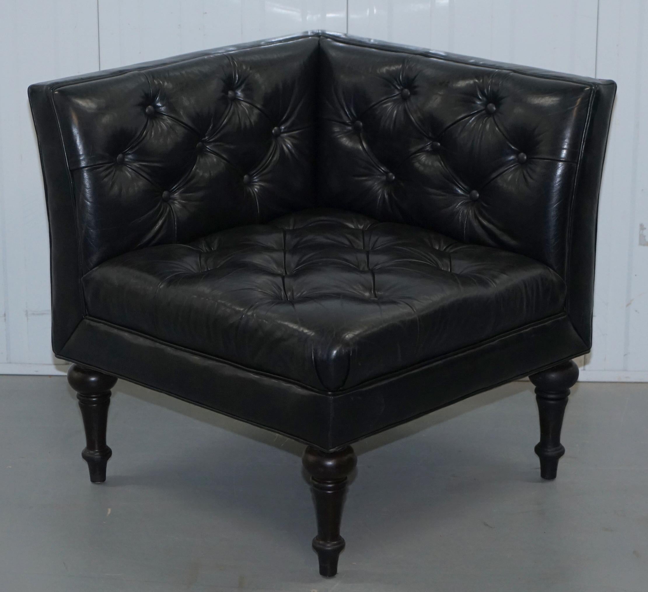 Hand-Crafted X2 Paolo Moschino Nicholas Haslam Leather Chesterfield Salon Armchairs