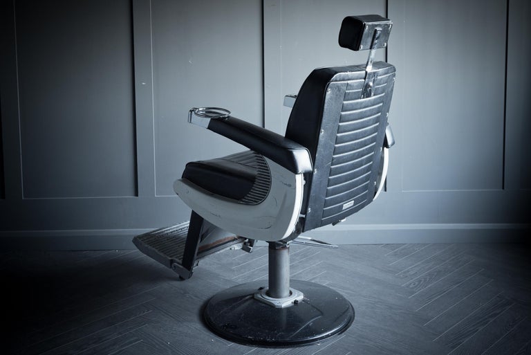 Four separate 1960's Original Belmont Barber Chair For Sale at 1stDibs