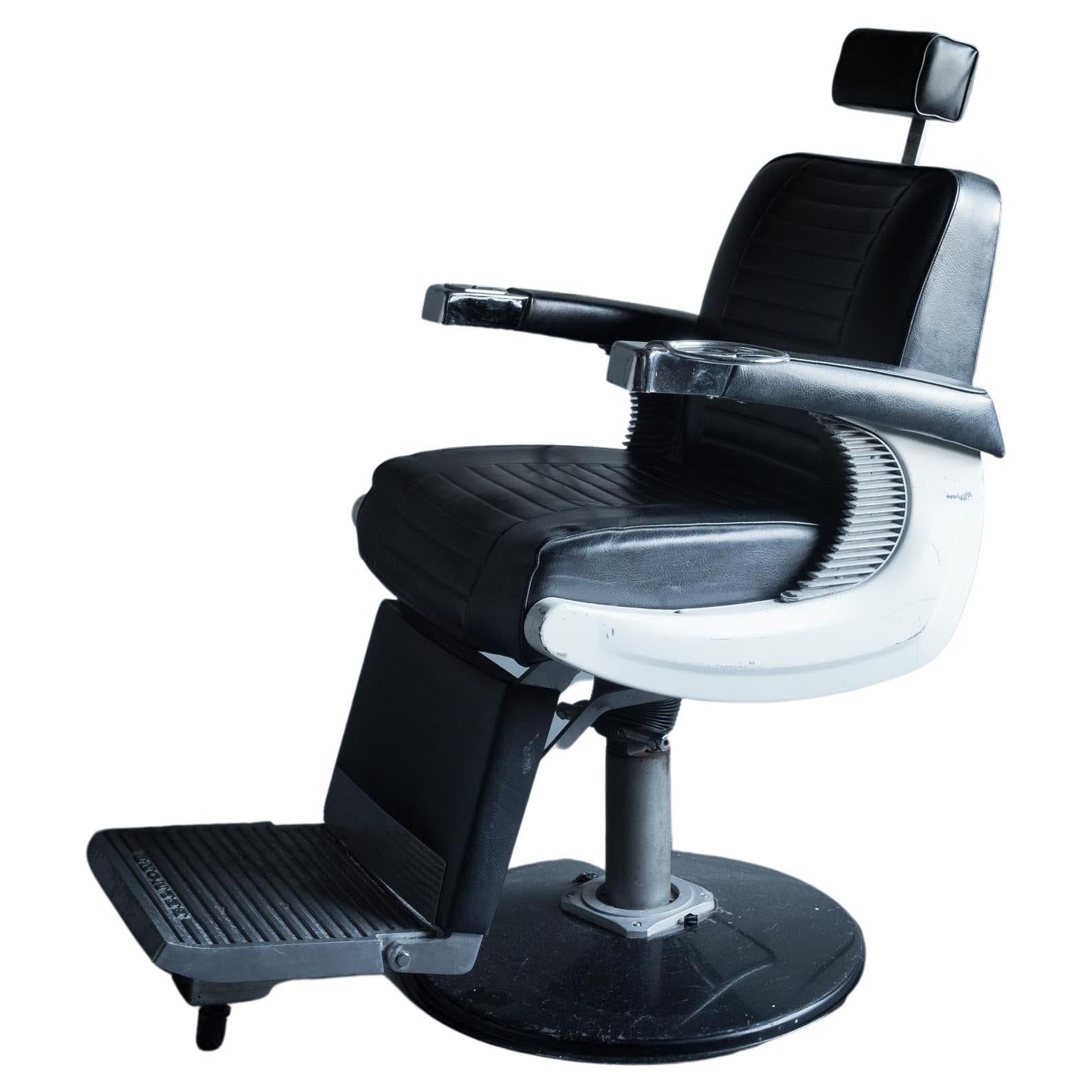Four separate 1960's Original Belmont Barber Chair For Sale